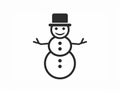 icon about snowman Royalty Free Stock Photo