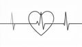 Heartbeat Line Illustration EPS Vector Royalty Free Stock Photo