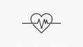 Heartbeat Line Illustration EPS Vector Royalty Free Stock Photo