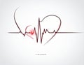 Heartbeat Line Illustration EPS Vector Royalty Free Stock Photo