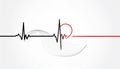 Heartbeat Line Illustration EPS Vector Royalty Free Stock Photo