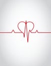 Heartbeat Line Illustration EPS Vector Royalty Free Stock Photo