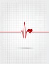 Heartbeat Line Illustration EPS Vector Royalty Free Stock Photo