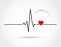 Heartbeat Line Illustration EPS Vector Royalty Free Stock Photo