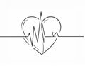 Heartbeat Line Illustration EPS Vector Royalty Free Stock Photo