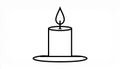 Unique Candle Glyph Vector Icon Royalty Free Stock Photo