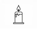 Unique Candle Glyph Vector Icon Royalty Free Stock Photo