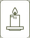 Unique Candle Glyph Vector Icon Royalty Free Stock Photo