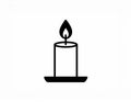 Unique Candle Glyph Vector Icon Royalty Free Stock Photo
