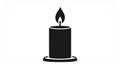 Unique Candle Glyph Vector Icon Royalty Free Stock Photo
