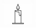 Unique Candle Glyph Vector Icon Royalty Free Stock Photo