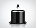 Unique Candle Glyph Vector Icon Royalty Free Stock Photo