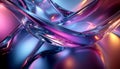 Vibrant Abstract Metallic Shapes Royalty Free Stock Photo
