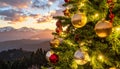 Close look at Christmas tree Royalty Free Stock Photo