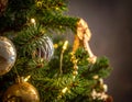 Close look at Christmas tree Royalty Free Stock Photo