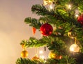 Close look at Christmas tree Royalty Free Stock Photo
