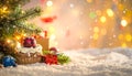 Christmas background. happy New Year. Selective focus Holiday Royalty Free Stock Photo