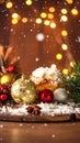 Christmas background. happy New Year. Selective focus Holiday Royalty Free Stock Photo