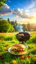Summer grill and fast food Royalty Free Stock Photo