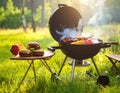 Summer grill and fast food Royalty Free Stock Photo