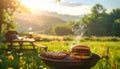 Summer grill and fast food Royalty Free Stock Photo