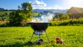 Summer grill and fast food Royalty Free Stock Photo