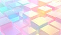 Translucent pastel cubes in a glossy 3D grid, softly lit with iridescent gradients and geometric depth. Royalty Free Stock Photo