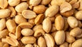 Peeled peanuts background food photography in studio. Close up macro peanuts photo Royalty Free Stock Photo
