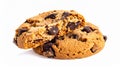 Chocolate chips cookie isolated on white with selective focus Royalty Free Stock Photo