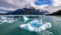 Glacial ice floating in the Neumayer Channel near Wiencke Island. Royalty Free Stock Photo