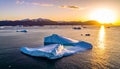 Glacial ice floating in the Neumayer Channel near Wiencke Island. Royalty Free Stock Photo