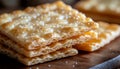 Close-up of Freshly Baked Crispy Crackers with Sugar Crystals, Delicious Gourmet Snack Royalty Free Stock Photo