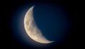 Crescent Moon in Night Sky - Space, Astronomy, Celestial Body Background Royalty Free Stock Photo