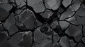 Abstract Dark Stone Texture, Cracked Surface, Charcoal Background, Grunge Effect Royalty Free Stock Photo