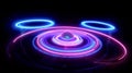 Abstract Neon Glowing Light Effect Futuristic Tech, Science, and Energy Background Royalty Free Stock Photo