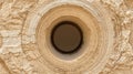 Circular Wall Opening in Sandstone - Architectural Detail, Close-up Royalty Free Stock Photo