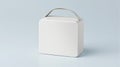 White Box with Handle Mockup, Presentation Box, Product Packaging, 3D Render Royalty Free Stock Photo