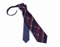 Two neckties are displayed on a white background Royalty Free Stock Photo