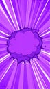 Vector illustrated retro comic book background with big purple explosion bubble Royalty Free Stock Photo