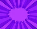 Vector illustrated retro comic book background with big purple explosion bubble Royalty Free Stock Photo