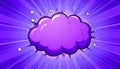 Vector illustrated retro comic book background with big purple explosion bubble Royalty Free Stock Photo