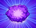 Vector illustrated retro comic book background with big purple explosion bubble Royalty Free Stock Photo