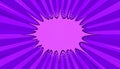 Vector illustrated retro comic book background with big purple explosion bubble Royalty Free Stock Photo