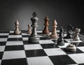 Chess photographed on a chessboard Royalty Free Stock Photo