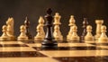 Chess photographed on a chessboard Royalty Free Stock Photo