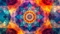 Abstract kaleidoscope background. Beautiful multicolor kaleidoscope texture. Royalty Free Stock Photo