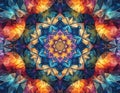 Abstract kaleidoscope background. Beautiful multicolor kaleidoscope texture. Royalty Free Stock Photo