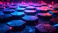 Reconceiving Digital Aesthetics- A Thorough Exploration of 3D Hexagonal Grids Embedde Royalty Free Stock Photo