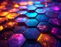 Reconceiving Digital Aesthetics- A Thorough Exploration of 3D Hexagonal Grids Embedde Royalty Free Stock Photo