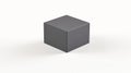 Gray Cube Isolated on White Background - Geometric Shape Royalty Free Stock Photo